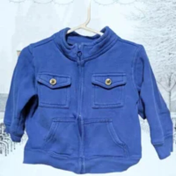 Crazy 8 Zip Up Jacket Blue Size 18-24M (B20)‎ - Picture 1 of 2
